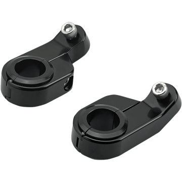 BILTWELL O/S Speed Clamps Black Electroplated Angled 6903201