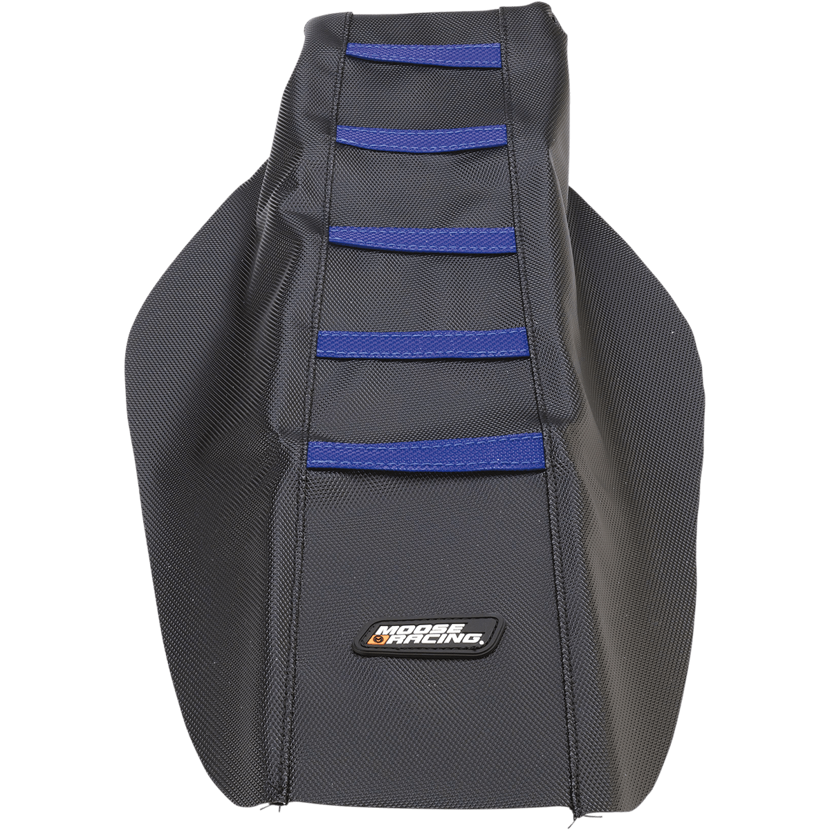 MOOSE RACING Ribbed Seat Cover Black Cover/Blue Ribs Yamaha