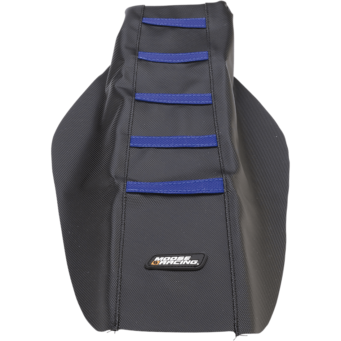 MOOSE RACING Ribbed Seat Cover Black Cover/Blue Ribs Yamaha