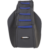 MOOSE RACING Ribbed Seat Cover Black Cover/Blue Ribs Yamaha