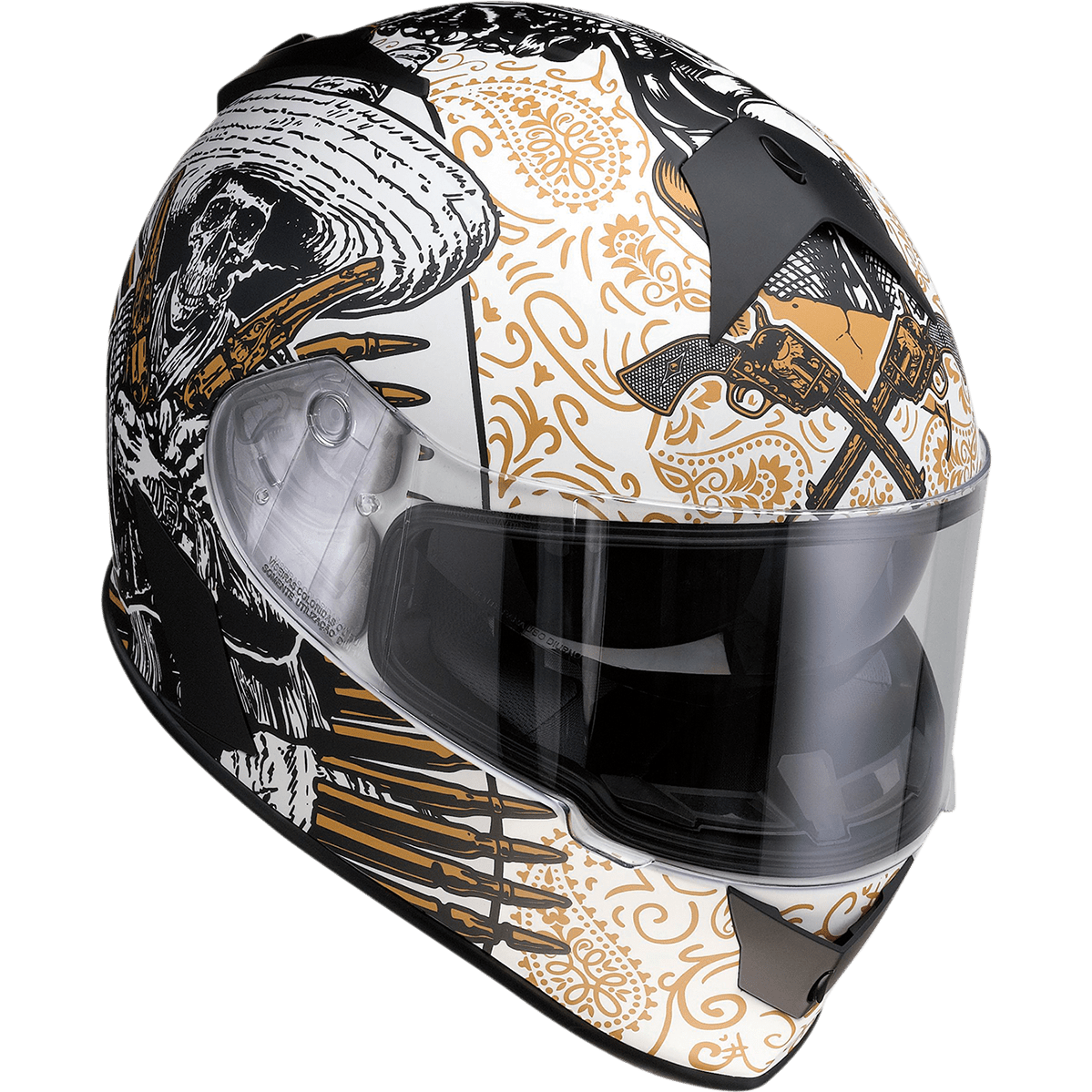 Z1R Warrant Helmet Sombrero White/Gold XL