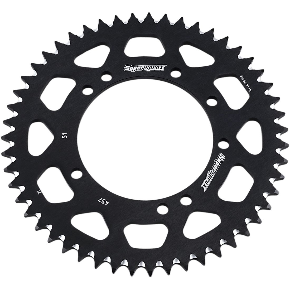 SUPERSPROX Rear Sprocket Black Kawasaki/Suzuki 51 Tooth