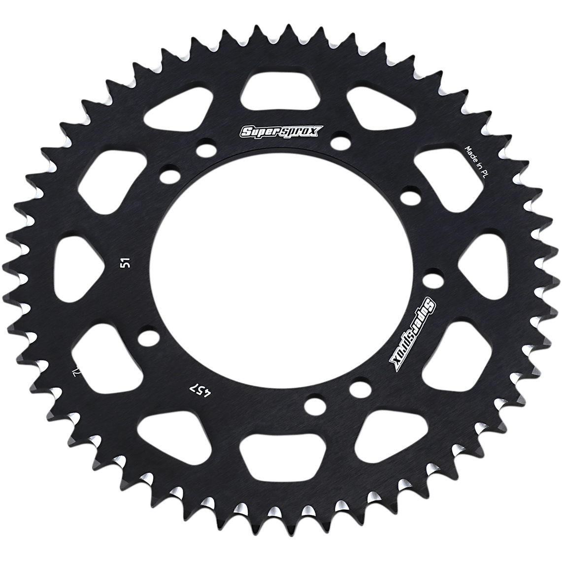 SUPERSPROX Rear Sprocket Black Kawasaki/Suzuki 51 Tooth