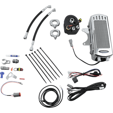 ULTRACOOL Side Mount Oil Cooler Kit Chrome FXR/Touring SMT1C