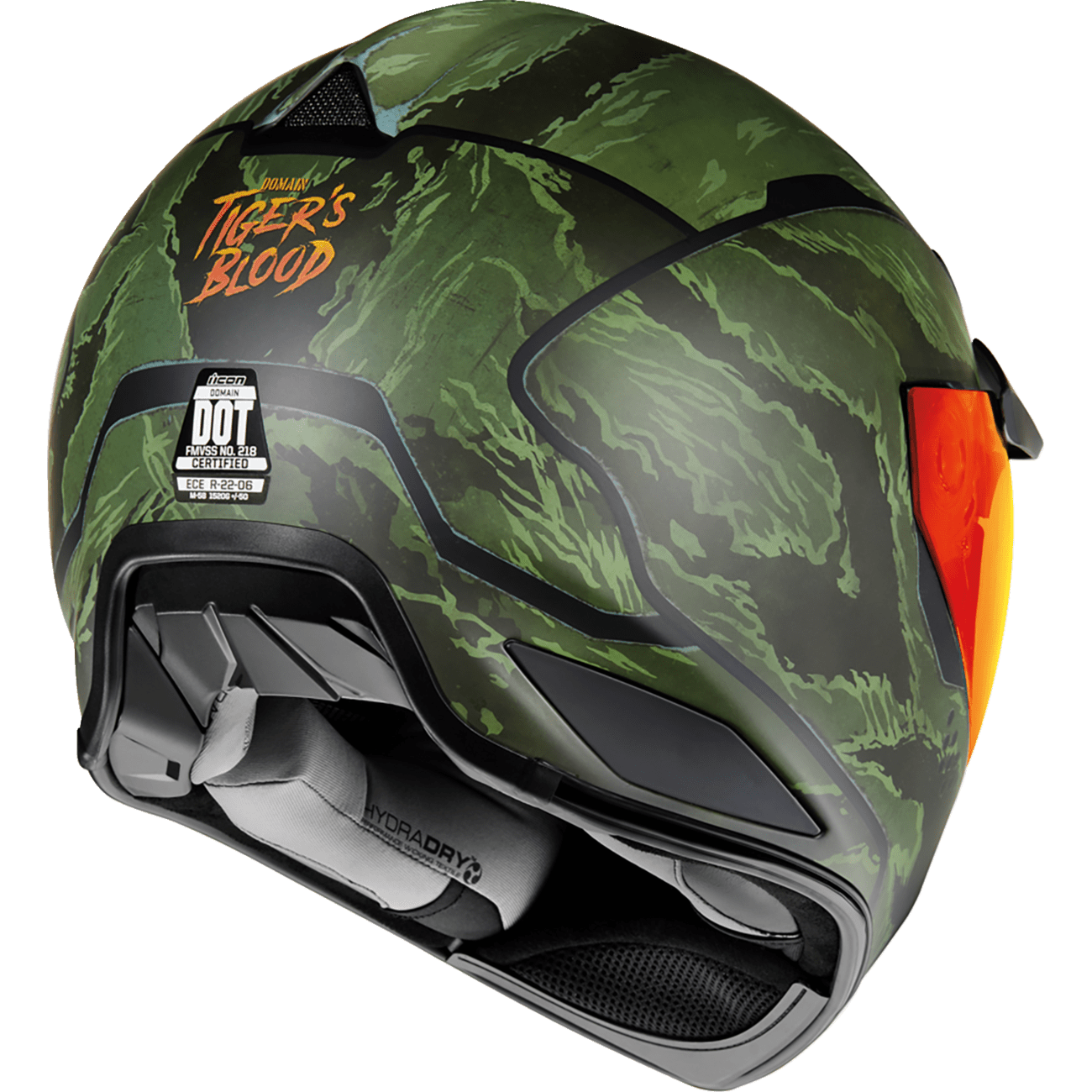 ICON Domain™ Helmet Tiger's Blood Green XS