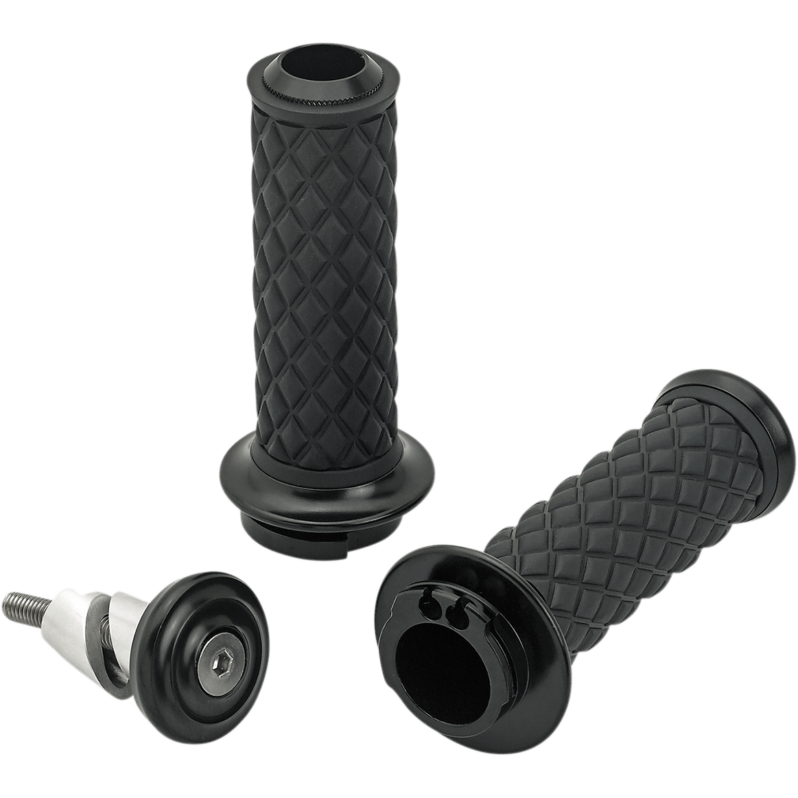 BILTWELL Grips Alumicore Dual Cable Black 660420101