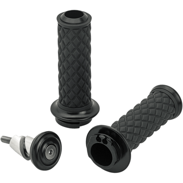 BILTWELL Grips Alumicore Dual Cable Black 660420101