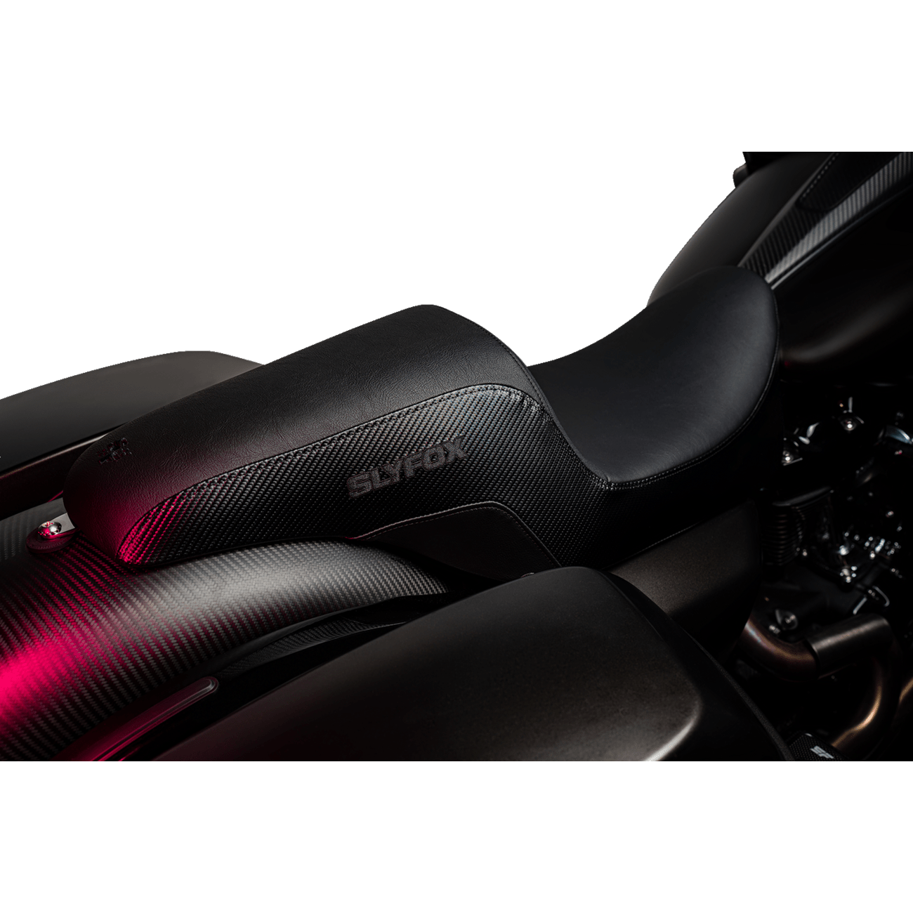 SLYFOX Slyfox Seat Black Logo Smooth Vinyl Carbon Fiber FL '08-'23 08011614