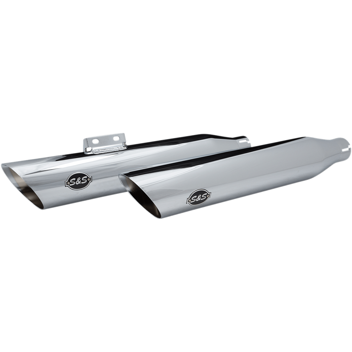 S&S CYCLE Slash Cut Race Mufflers Chrome 5500736