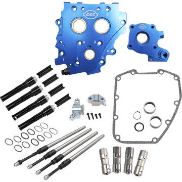 S&S CYCLE Cam Chest Kit without Cams Chain Drive Oil Cooled Black Pushrods Twin Cam 3101272