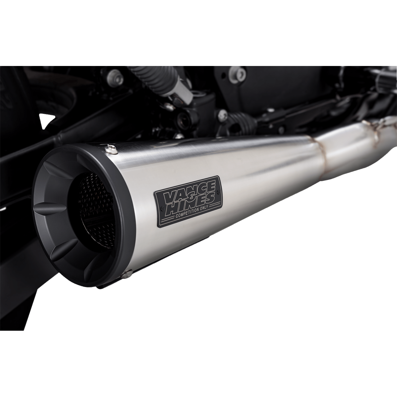 VANCE & HINES 2-into-1 Upsweep Exhaust System Brushed Stainless Steel 27327