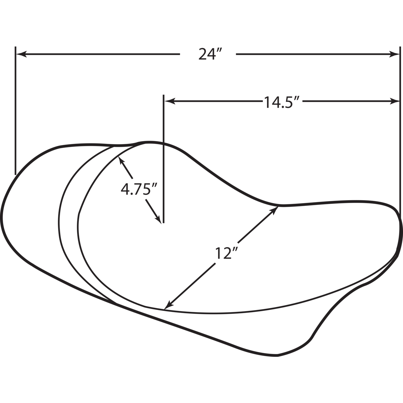 DRAG SPECIALTIES Low Profile Solo Seat Forward Smooth FLHR '97-'07