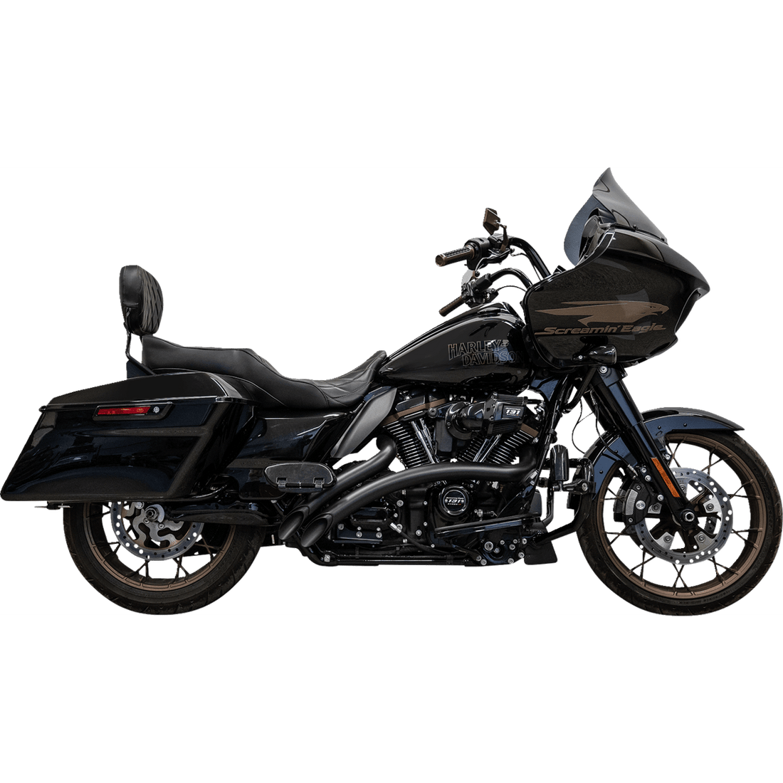 BASSANI XHAUST Sweeper Radial Exhaust System with Heat Shields Black 1F21FB