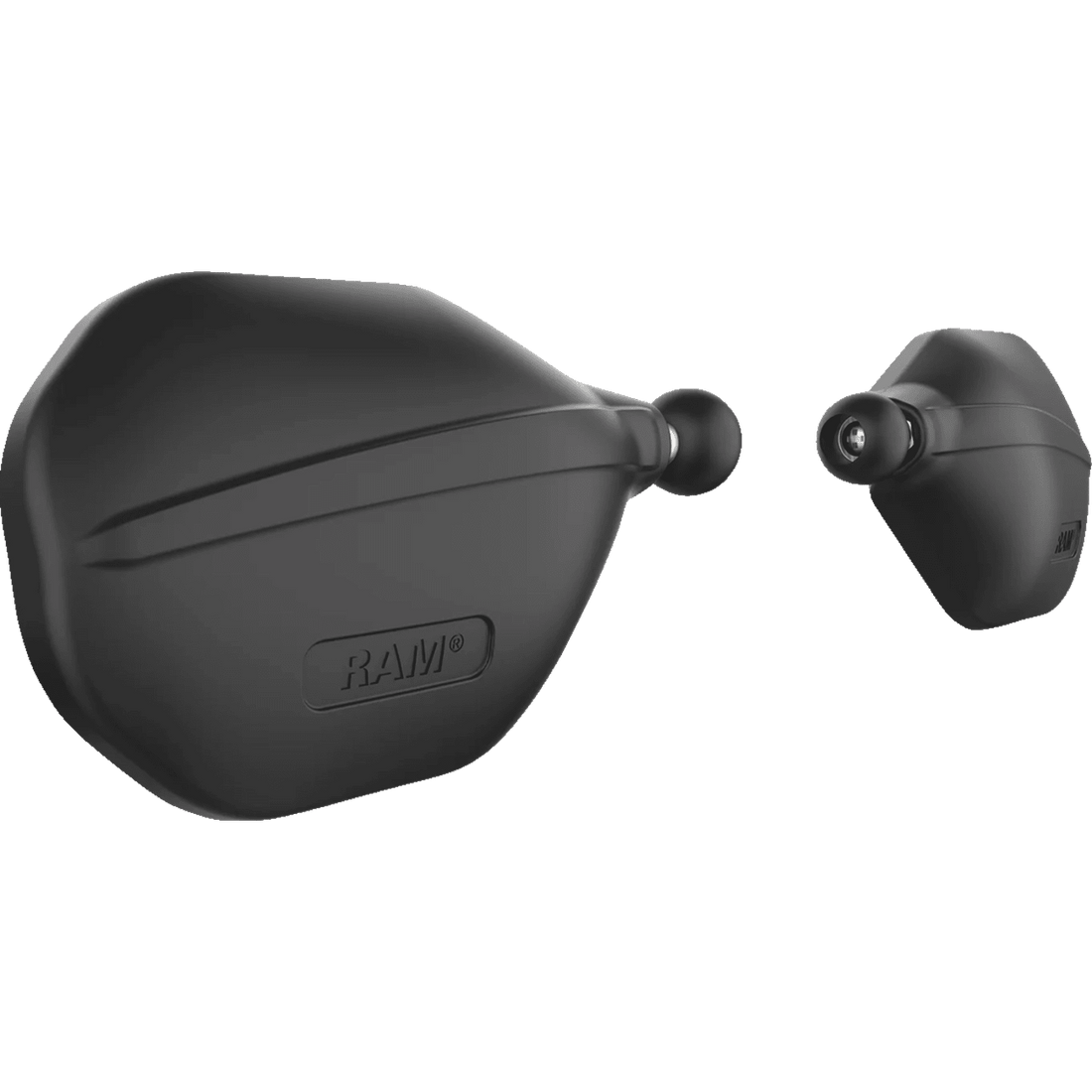 RAM MOUNTS Tough-Mirror™ Side View Oval Black Left/Right with Ball RAMB465RL