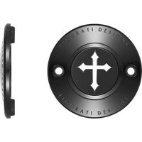 FIGURATI DESIGNS Timing Cover 2 Hole Cross Black FD41TC2HBLK