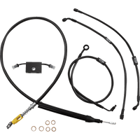 LA CHOPPERS Handlebar Cable/Brake Line Kit Quick Connect 12" 14" Ape Hanger Handlebars Midnight LA8157KT13M