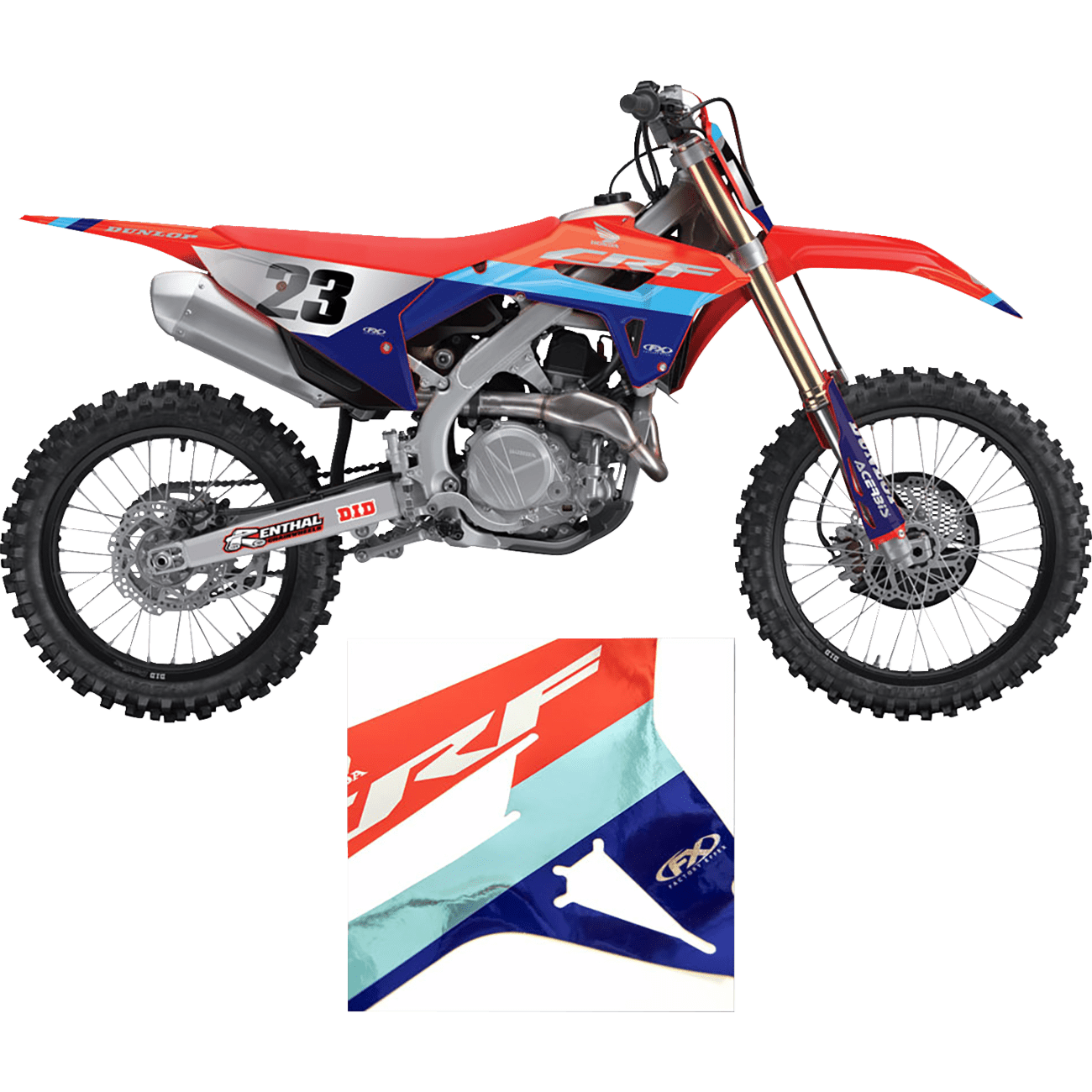 FACTORY EFFEX Shroud Graphic Kit Chrome Series Honda CRF 250R/450R 2703302