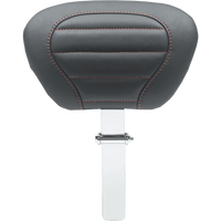 MUSTANG Deluxe Touring Removable Driver Backrest Black W/American Beauty Red Stitching 79012AB