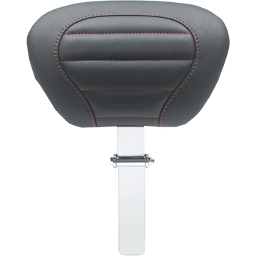 MUSTANG Deluxe Touring Removable Driver Backrest Black W/American Beauty Red Stitching 79012AB