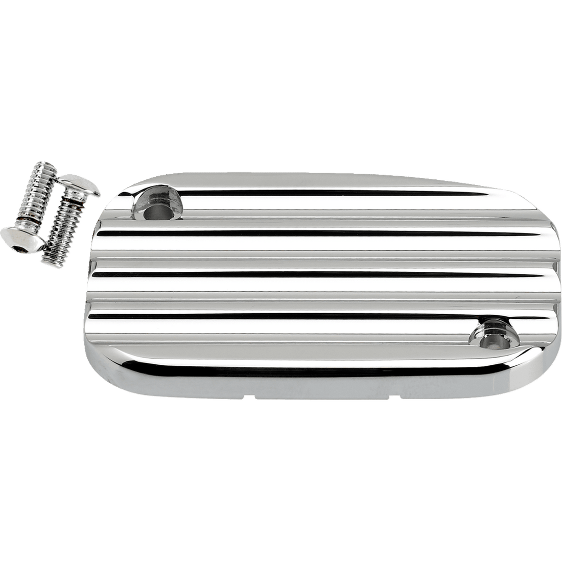 JOKER MACHINE Master Cylinder Cover Hydraulic Clutch Finned Chrome 08012C