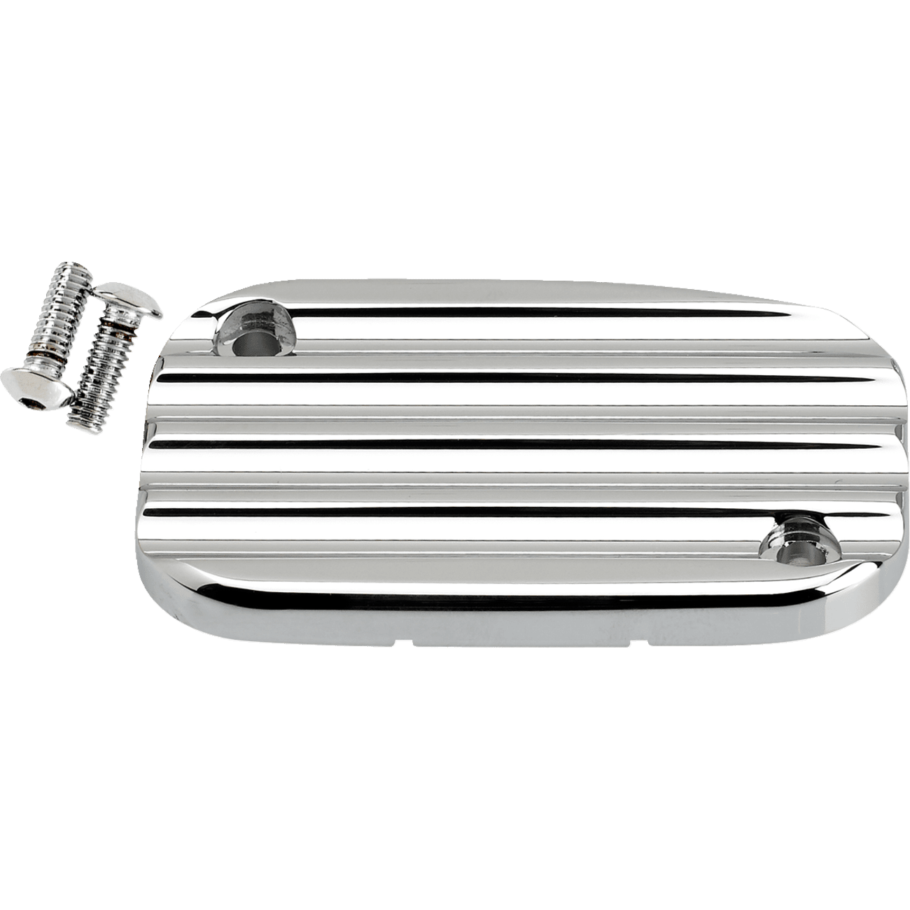 JOKER MACHINE Master Cylinder Cover Hydraulic Clutch Finned Chrome 08012C