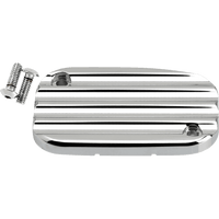 JOKER MACHINE Master Cylinder Cover Hydraulic Clutch Finned Chrome 08012C