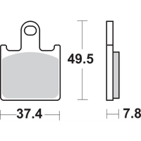 SBS HS Brake Pads Kawasaki 838HS