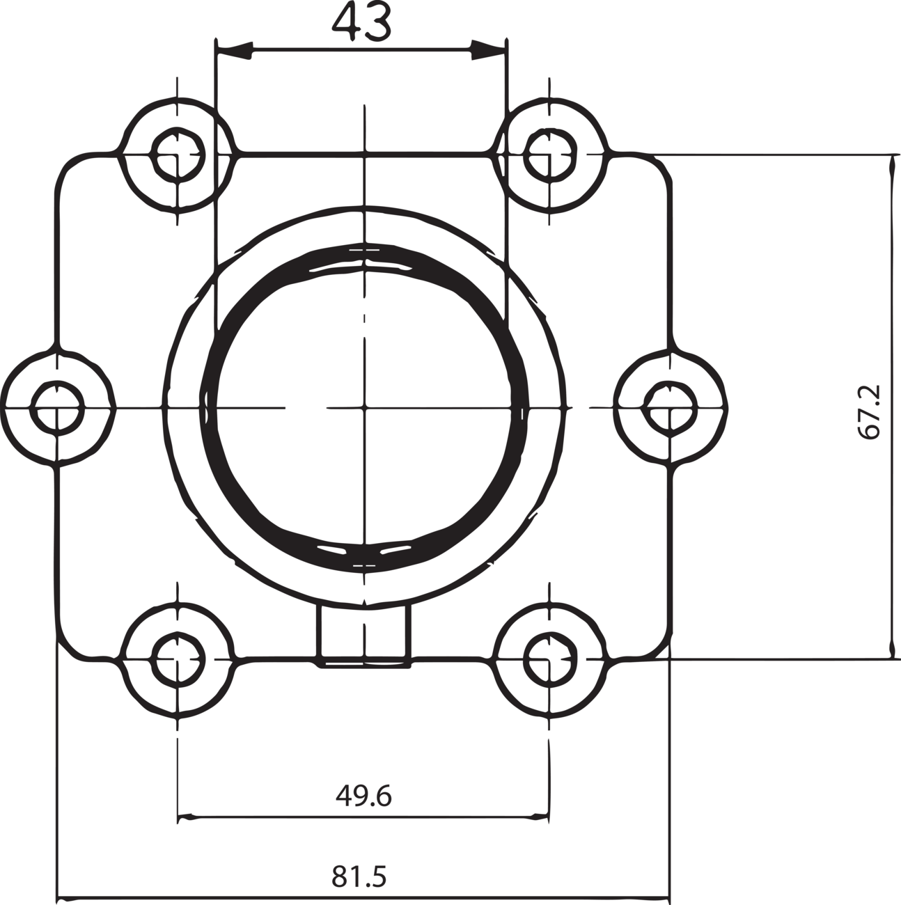 KIMPEX Carburetor Mounting Flange Arctic Cat