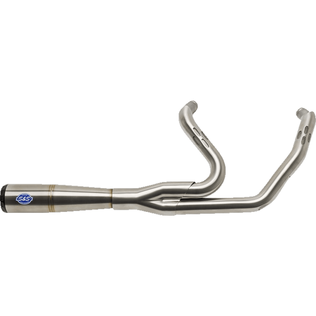 S&S CYCLE 2-into-1 Diamondback Exhaust System Stainless Steel Race Only 5501000