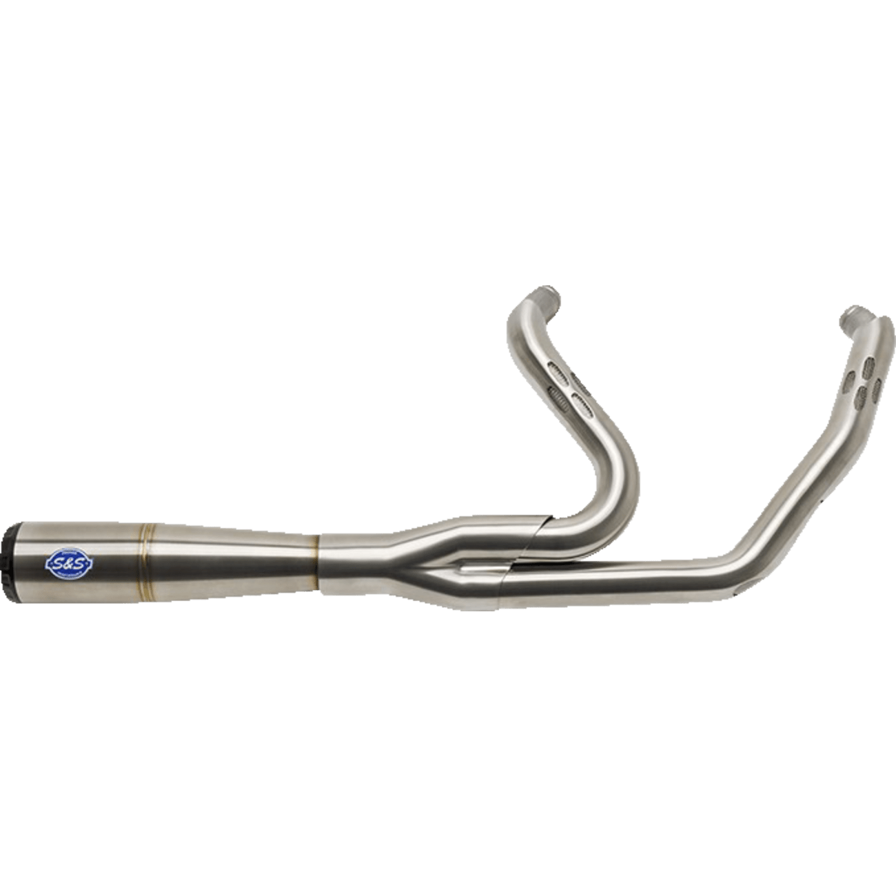 S&S CYCLE 2-into-1 Diamondback Exhaust System Stainless Steel Race Only 5501000