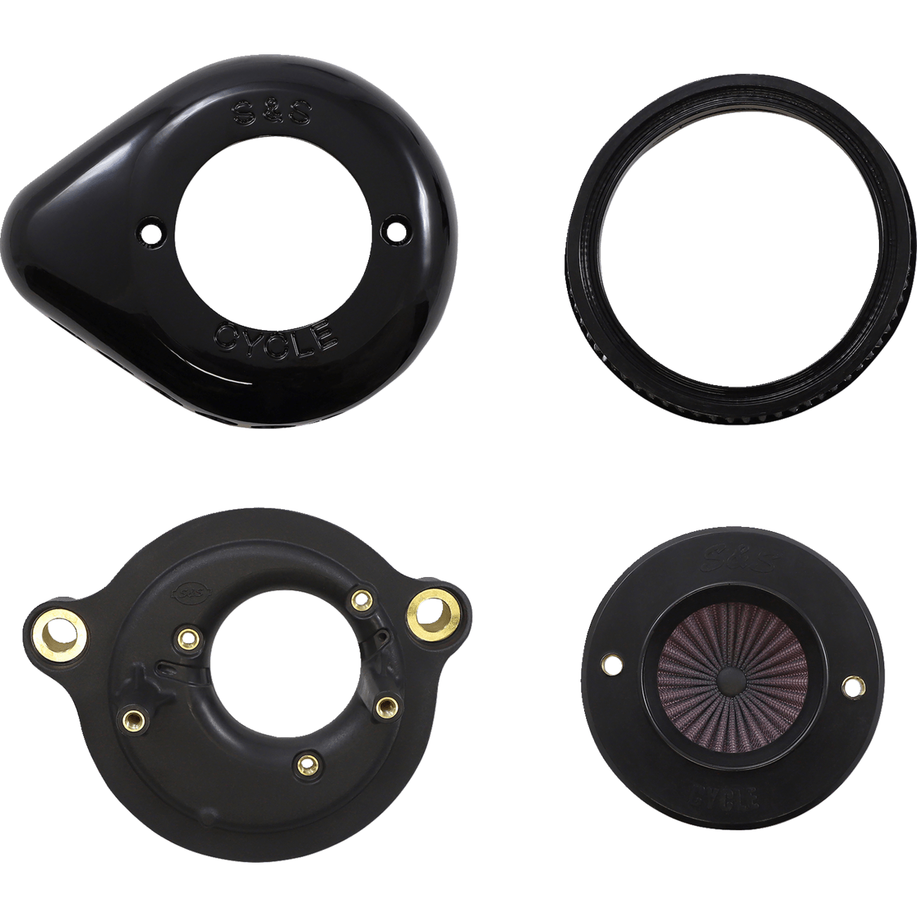 S&S CYCLE Air Stinger Stealth Air Cleaner Kit Black 1700718A