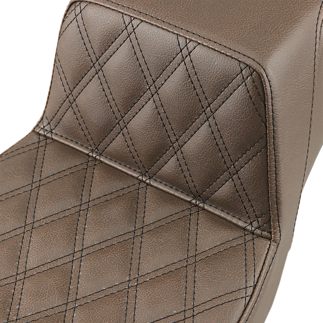 SADDLEMEN Step-Up Seat Front Lattice Stitch Brown 89706172BR