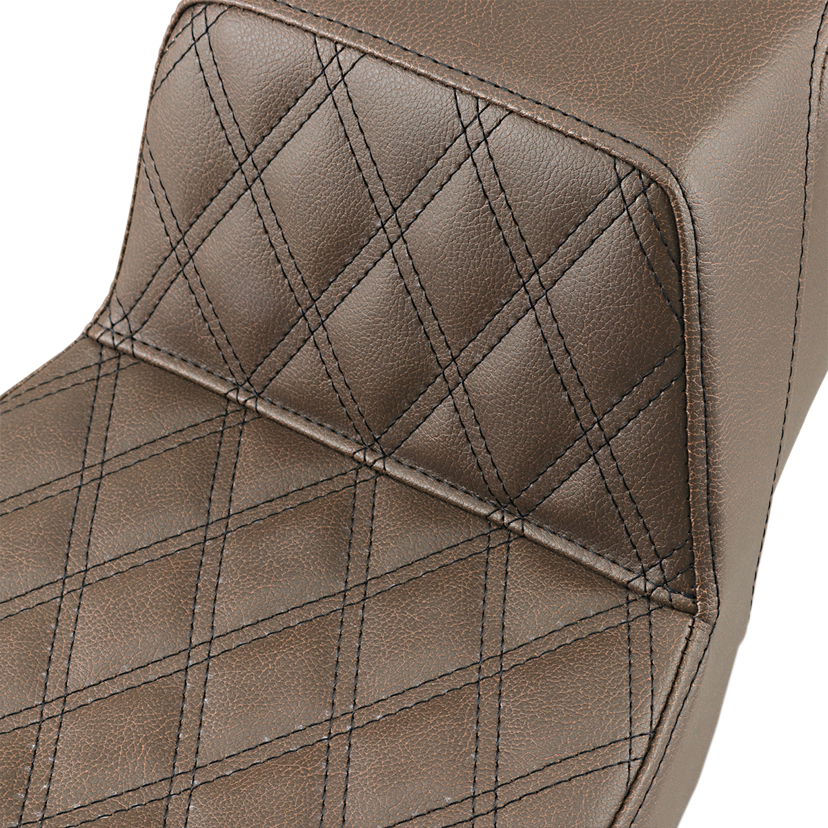 SADDLEMEN Step-Up Seat Front Lattice Stitch Brown 89706172BR