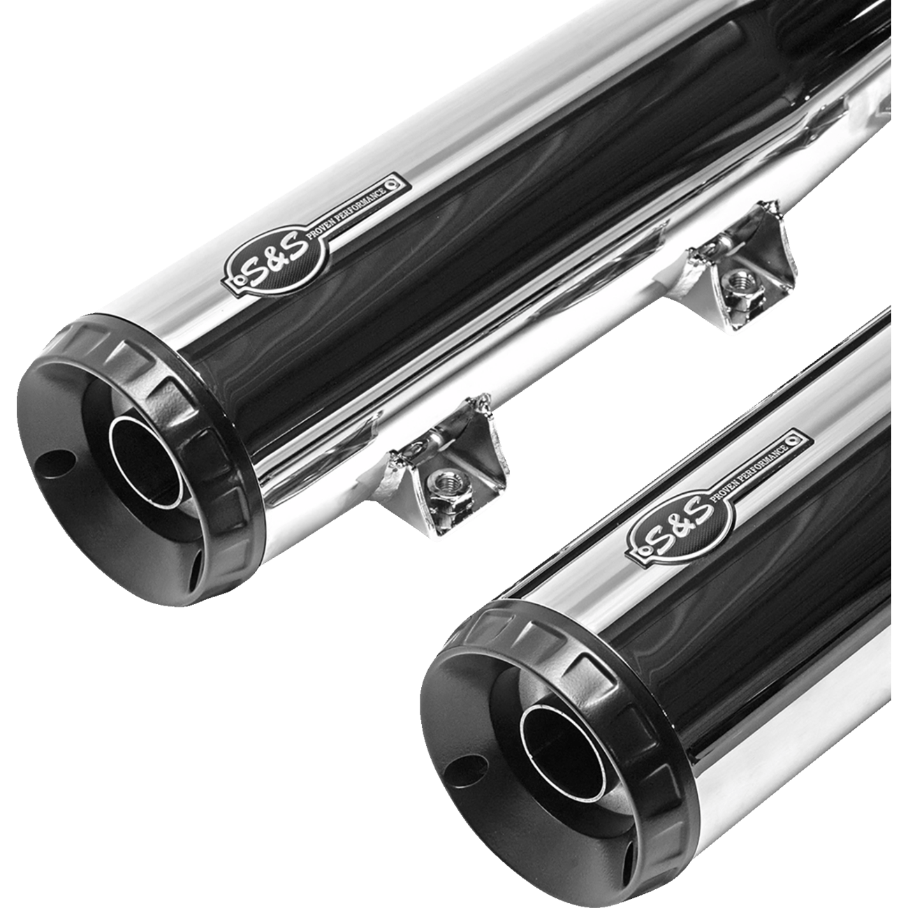 S&S CYCLE Grand National Slip-On Mufflers Chrome Race Only 4110156R