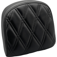 LE PERA Sissy Bar Pad Small Double Diamond Dull Black LSBP03DDDULL