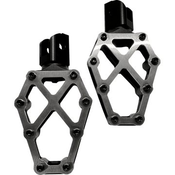 KODLIN USA NXL Footpegs Black w/ Stainless Steel Cover K73255