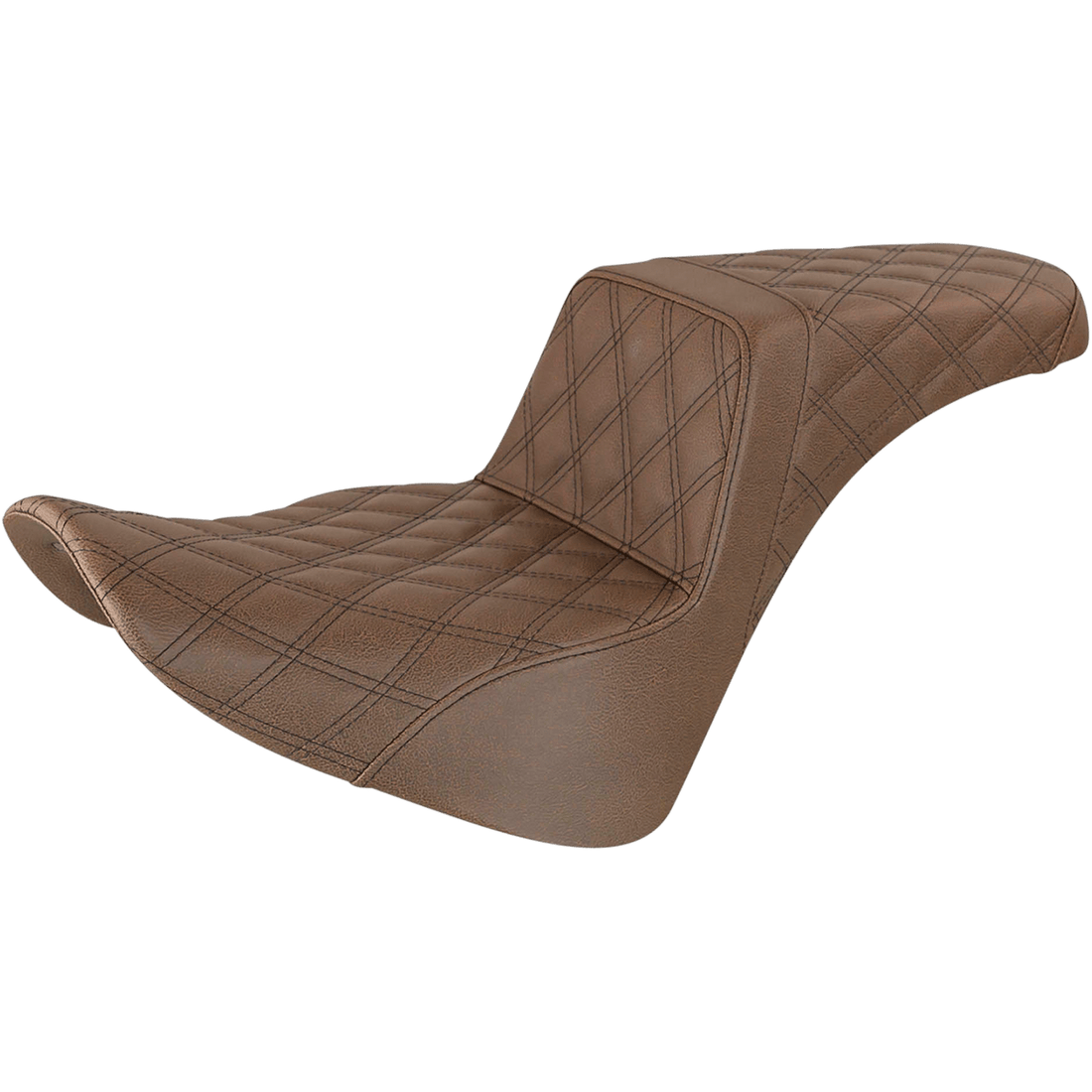 SADDLEMEN Step-Up Seat Full Lattice Stitch Brown 81833175BR