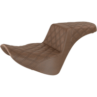 SADDLEMEN Step-Up Seat Full Lattice Stitch Brown 81833175BR