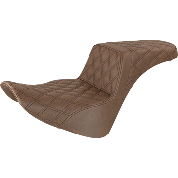 SADDLEMEN Step-Up Seat Full Lattice Stitch Brown 81833175BR