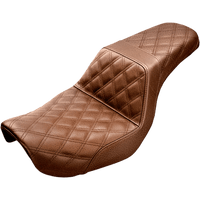 SADDLEMEN Step-Up Seat Full Lattice Stitch Brown Dyna 80404175BR