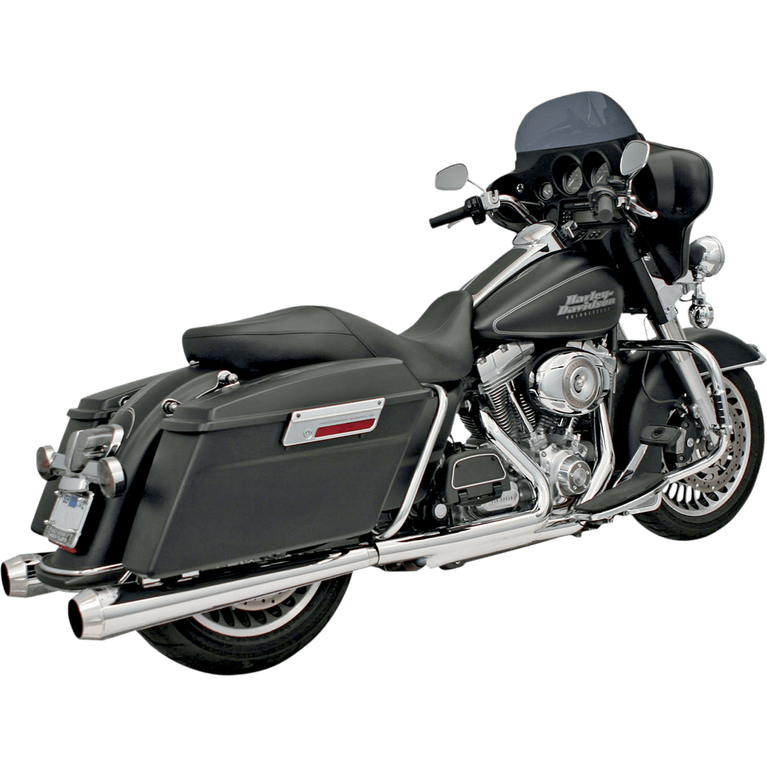 BASSANI XHAUST Megaphone Mufflers Chr/Pol Tapered Performance Baffle FLH517L