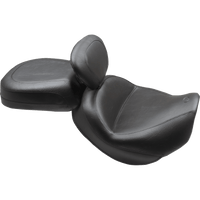 MUSTANG Wide Touring Solo Seat Black Plain with Driver Backrest C90T '15-'19 89206