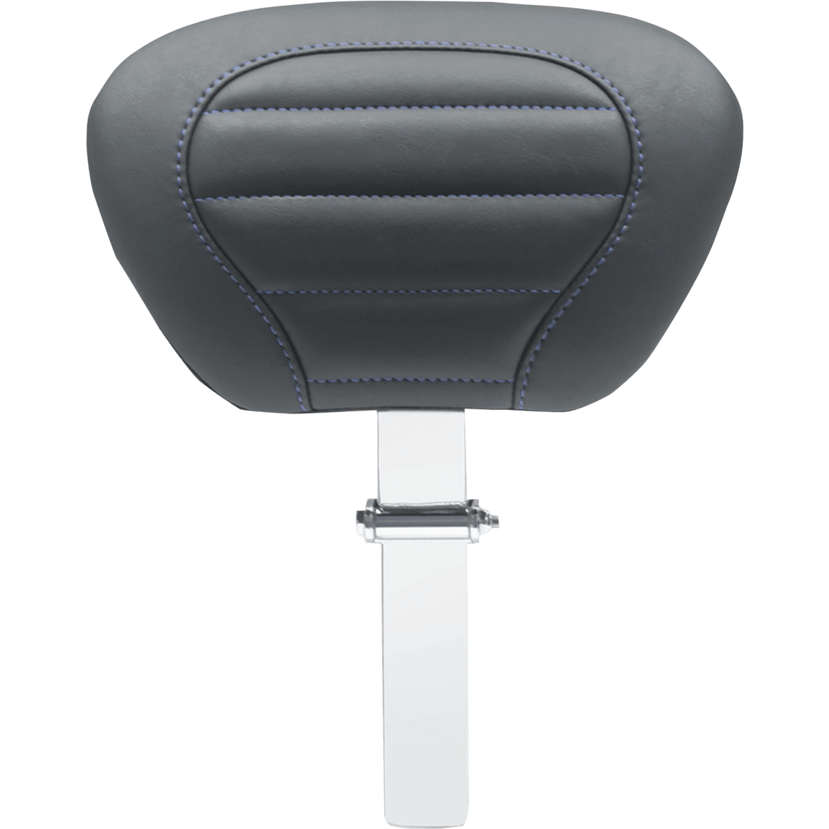 MUSTANG Deluxe Touring Removable Driver Backrest Black W/Sky Blue Stitching 79012SB