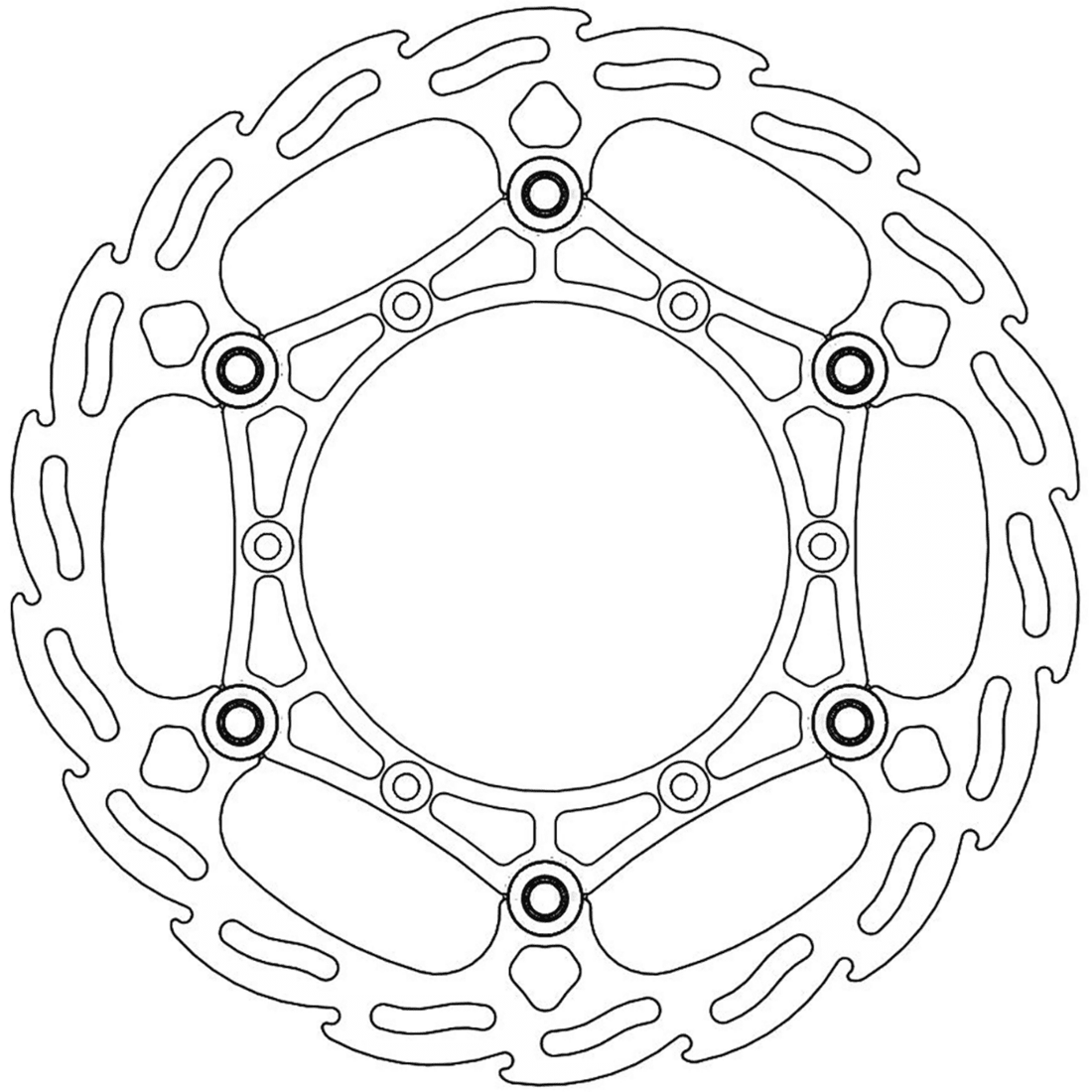 MOTO-MASTER Brake Rotor Front Flame