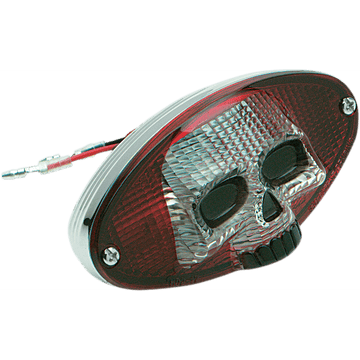 DRAG SPECIALTIES Taillight Red Cat Eye with Skull Face