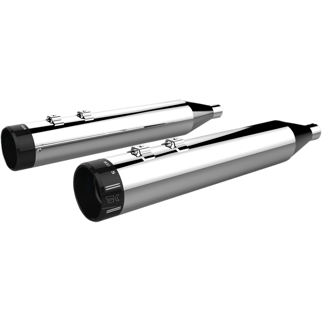 KHROME WERKS Mufflers Chrome with Klassic Tip 202775