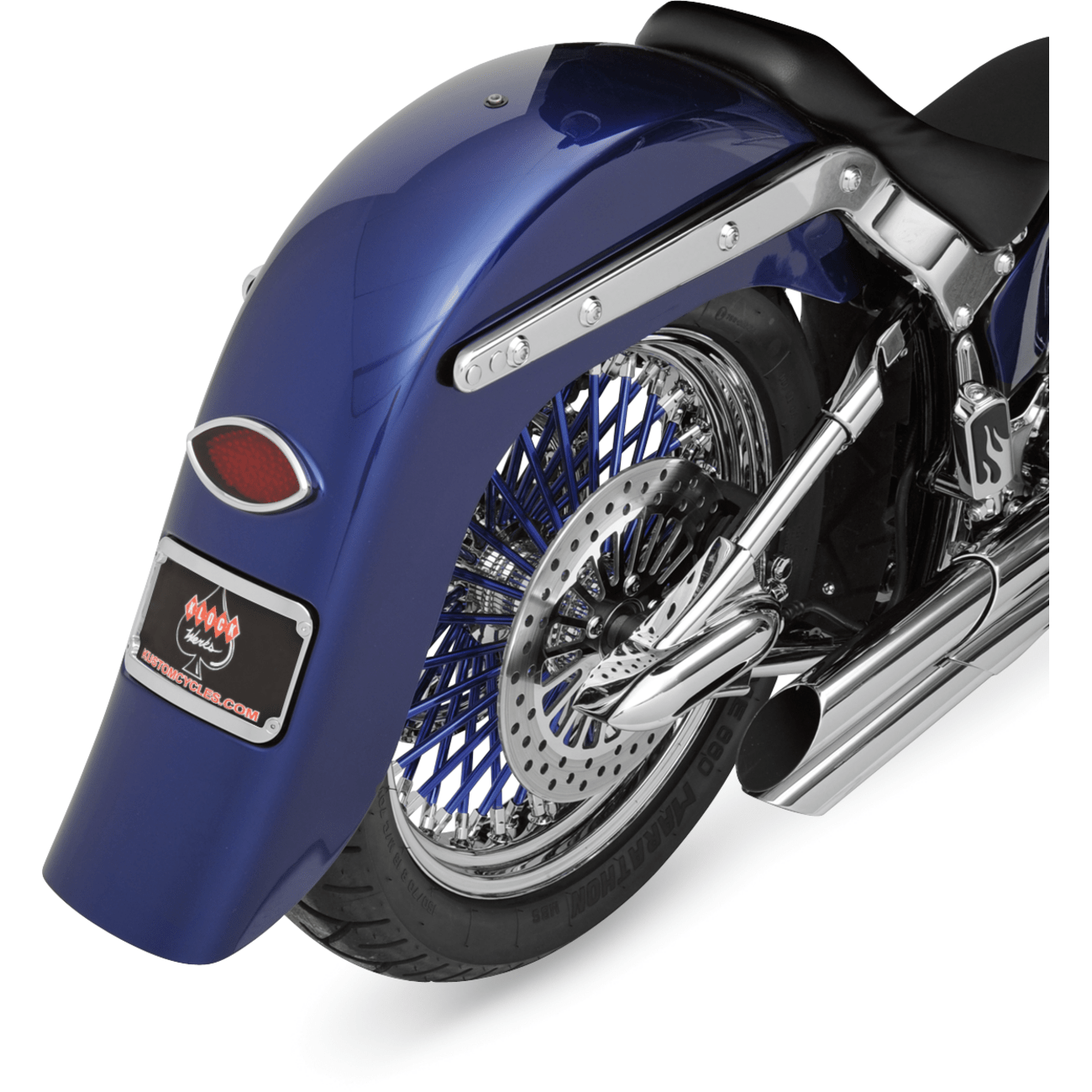 KLOCK WERKS Benchmark 4" Stretched Rear Fender Frenched Steel For Custom Application KWF020400