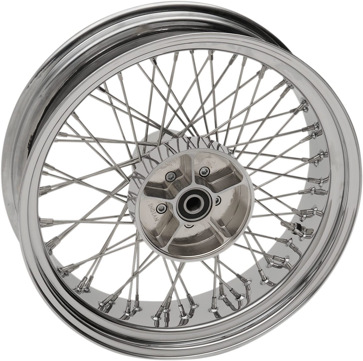 DRAG SPECIALTIES Wheel 60 Spoke Cross Laced Rear Silver 18x5.5 '14-'21 Indian