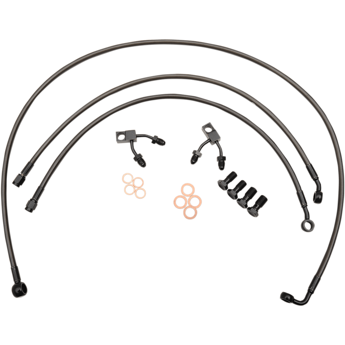 LA CHOPPERS Brake Lines 18" 20" Ape Hanger Handlebars Midnight LA8150B19M