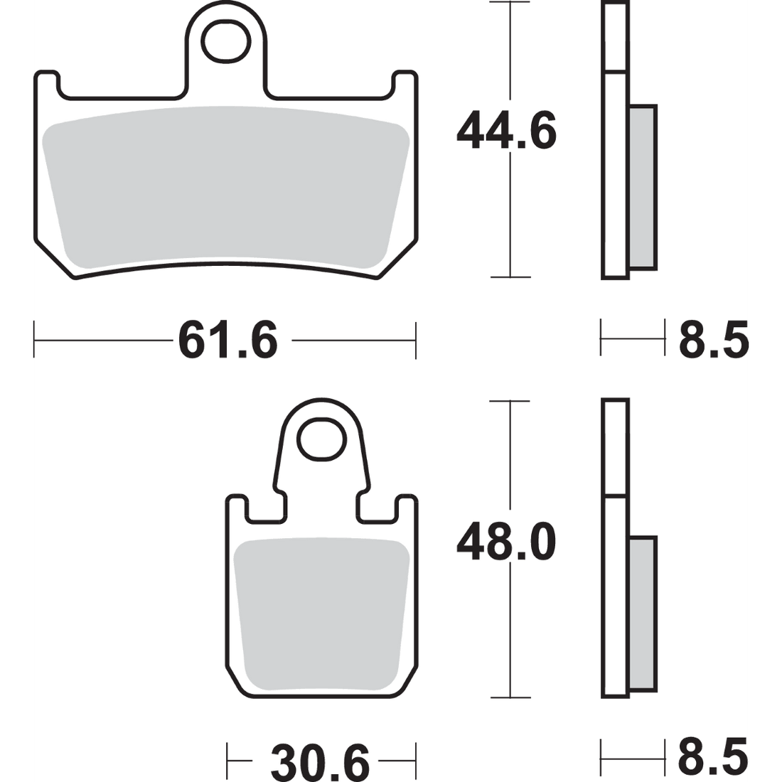 SBS HS Brake Pads Yamaha 839HS